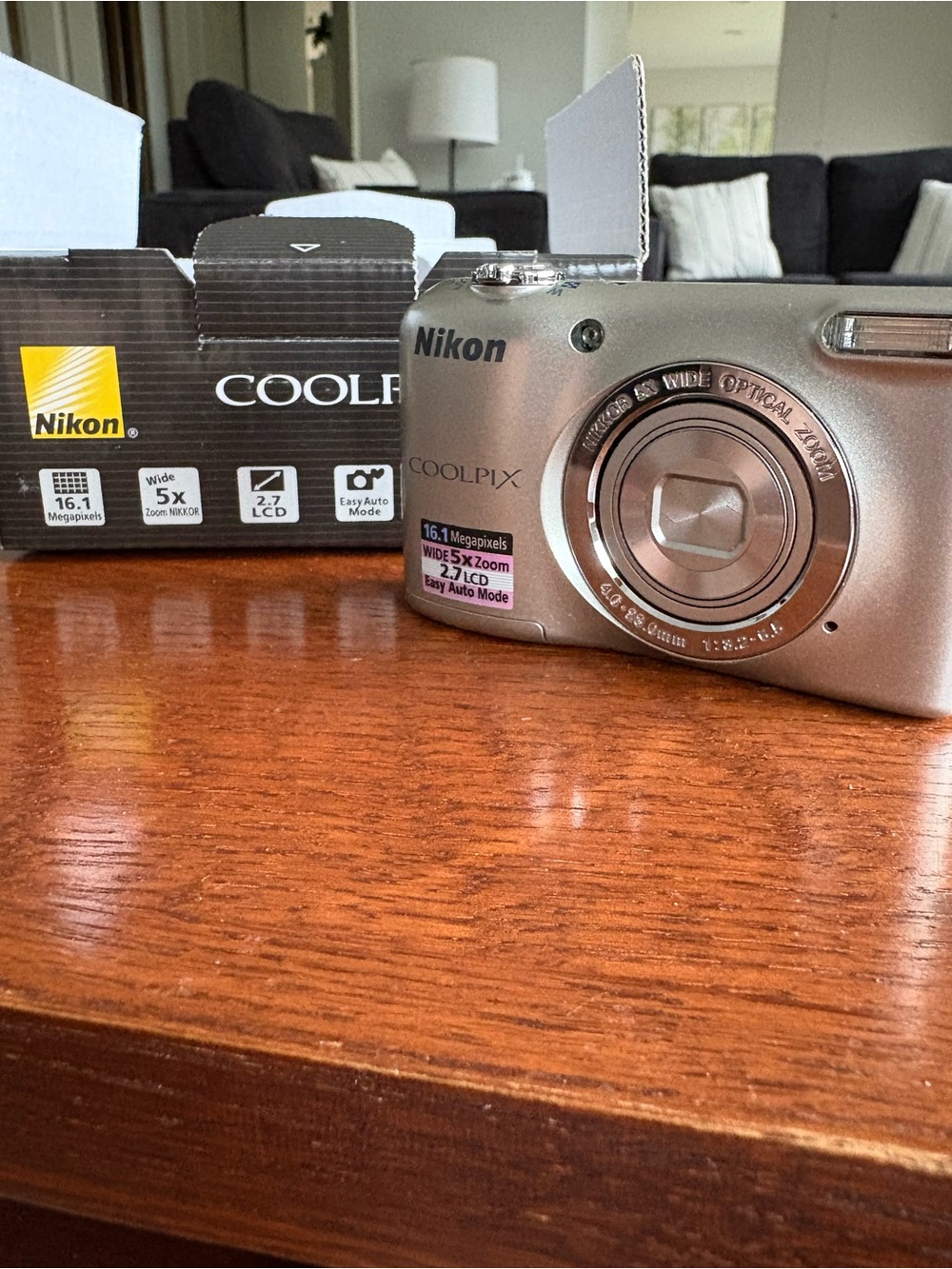 New In Box Nikon COOLPIX L27 Compact Digital Camera - Silver